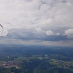 Flugwegposition um 15:08:44: Aufgenommen in der Nähe von Reutlingen, Deutschland in 1659 Meter